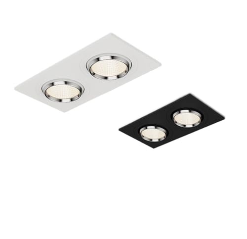 Éclairage de plafond pour salon avec un spot encastré LED noir à intensité variable