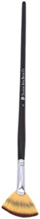 Yunzee Nylon Hair Fan Brush Artist Fan Paint Brushes Soft Long Handle Paint Brush for Acrylic Watercolor Oil Painting Drawing,#6