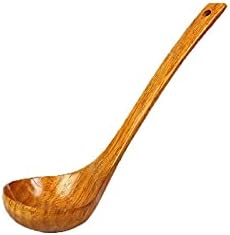 おたまスプーン 木製おたまスープスプーン ロングハンドル用 家庭用。曲げたり変えたりするのは簡単ではありません。自然な質感。