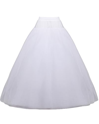 Hoopless Petticoat Crinoline Women Slips A Line Underskirt for Wedding Dress3