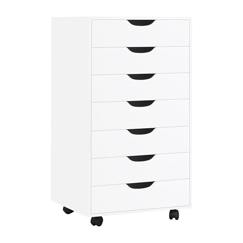 Image of Naomi Home Multi-Drawer Storage Cabinet with 7 Drawers, Compact Organizer for Living Spaces & Home Storage