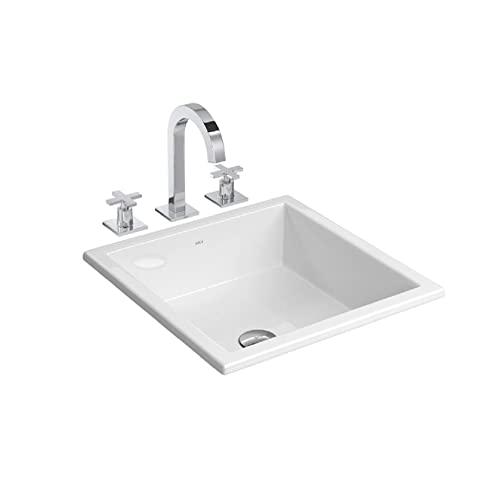 Cuba De Sobrepor Quadrada 410mm Branco Gelo Deca