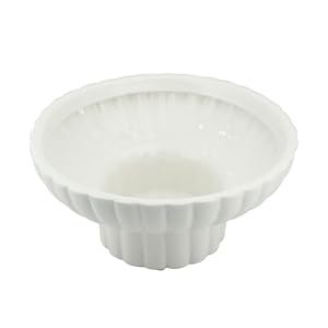 Small Glazed White Ceramic Pedestal...