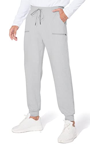 M Maroaut Mens Sweatpants With Pockets Cargo Joggers For Men Elastic Waist Pants Track Athletic Running Gym Workout Pants Casual Light Grey S #TOP1