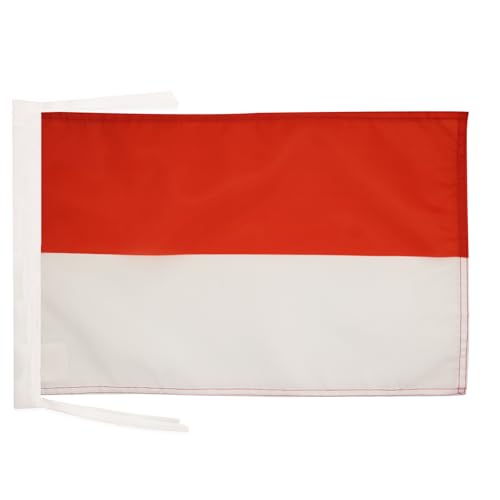 AZ FLAG - Drapeau Indonésie - 45x30 cm - Pavillon Indonésien 100% Polyester Avec Deux Cordelettes - 20g