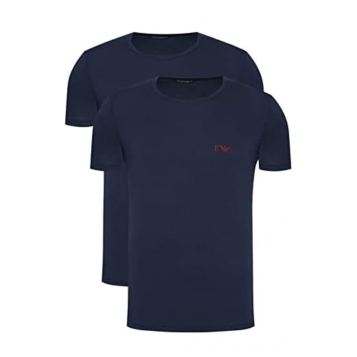 Emporio Armani Monogram T-shirt för män (2-pack), Marin/marin, L