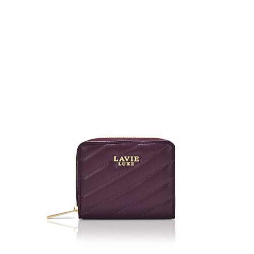 Image of Lavie Luxe Women's Diagonal Flap 25 Quilted Small Zip Wallet | Gift for Women