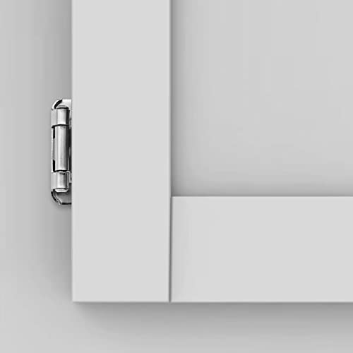 1/2" Overlay Partial Wrap Around Self Closing Hinges, (25 Pairs-50 Pcs) Cabinet Door Hinges For Face Frame Kitchen Cabinets,Brushed Nickel Cabinet Hinges For Kitchen Cabinets #TOP7