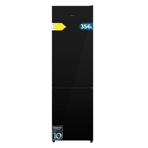 Cecotec Frigorífico Combi 356L Bolero CoolMarket Combi 356i Black Glass D. 200cm de Alto, 59,5 cm de Ancho, Clase E, Tecnología Multi Airflow, FreshnessFlex y HumidityFlex HUB