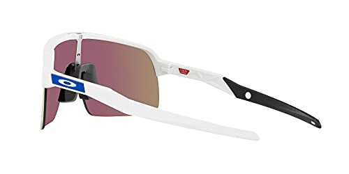 Oakley Men's Oo9463 Sutro Lite Rectangular Sunglasses, Matte White/Prizm Sapphire, 39 Mm #TOP4