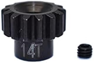 GPM For Losi 1:10 Lasernut U4 Tenacity LOS03028 / Tenacity DB Pro LOS03027V2 Upgrade Parts Harden Steel 45# 14T Pinion Gear - 2Pc Set Black