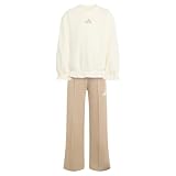 adidas Mädchen Seasonals Ruffles Sweatset Little Girls Track_Suit, off white/white, 7-8 Years