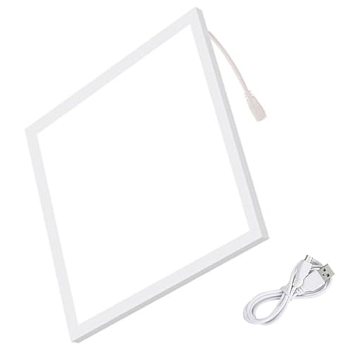 Alipis Lampe LED Photo 30 CM Blanche Tactile sans Ombre Éclairage Vidéo Portable pour Tournage Intérieur Streaming et Prise de Vue Professionnelle Panneau Lumineux Réglable pour