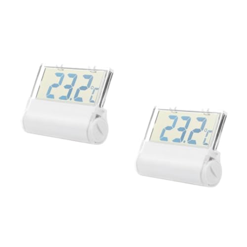 Mobestech 2 Pièces thermomètre pour aquarium appareil Poisson aréomètres pour aquariums thermomètre intérieur jauge de température pour aquarium accessoire abdos blanche