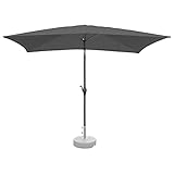 Da er zudem ein Knickgelänk am oberen Drittel des Schirmes besitzt, lässt er sich einfach neigen um selbst bei tief stehender Sonne einen optimalen Sonnenschutz zu genießen.