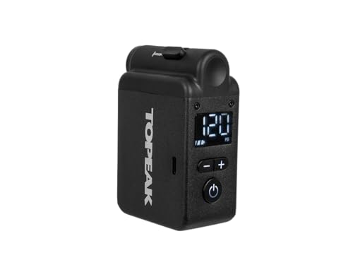 Topeak E?Booster �f�W�^���d���~�j�|���v ? �|�[�^�u��120PSI�C���t���[�^�[ �f�W�^���Q�[�W�t�� ����&�Ď��p�X�}�[�g�w�b�h USB C�[�d�� �z�[�X�A�V���R���X���[�u�A�L�����[�o�b�O�t��