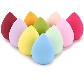 ShopClubMakeup Sponges Set, Foundation Blending Beauty Sponge, Boun Boun Sponges Flawless for Liquid, Cream, and Powder, Multi-colored Makeup Sponges (Multicolor) (2Pcs)