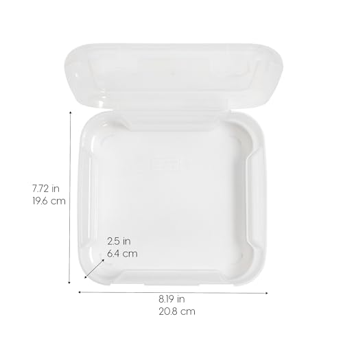 Image of IRIS USA Fits 6 inch x 6 inch Paper, 8-Pack Thick Portable Plastic Scrapbook Paper Storage Cases Organizers with Built-in Handle for Art and Craft Supplies, Office Document, Stationery, Photo - Clear