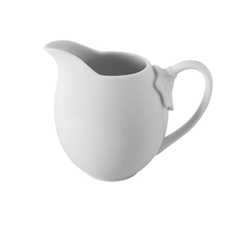 Salsiera Salsiera in ceramica bianca con manico a forma di loto, piatto for sugo, salsiera in porcellana cinese Brocca per sugo(200ml)