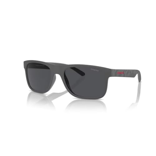 ARNETTE Khim AN4341 287087 56MM Medium Grey/Dark Grey Square Sunglasses for Men +Bundle with Accessory Eyewear Kit