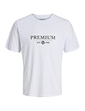 body blanc sans manches Jack & Jones Premium T-shirt à manches courtes et col rond pour adulte Coupe normale