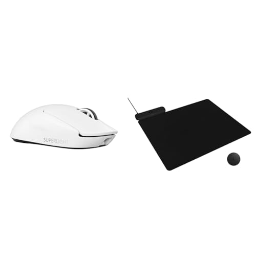 Image of Logitech G Pro X Superlight 2 Lightspeed Wireless Gaming Mouse + Powerplay 2 Wireless Charging Mouse Pad Bundle - White