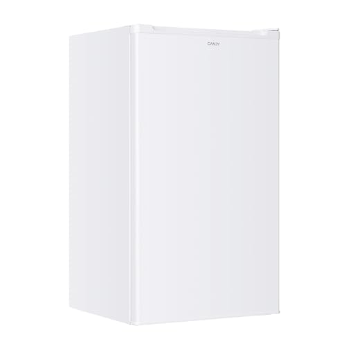 CANDY COHS 38E36W Réfrigérateur de table, capacité nette, 90 l, butée de porte interchangeable, baleines en verre réglables, éclairage intérieur, blanc