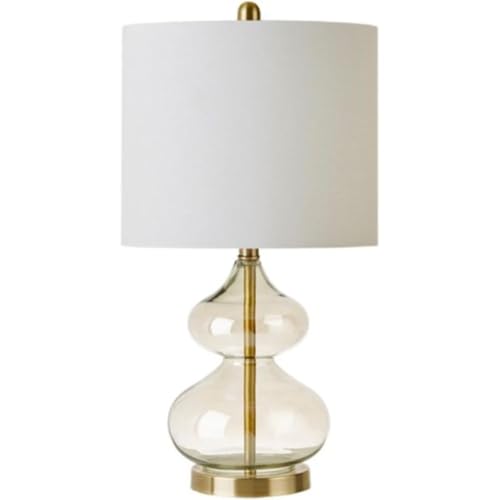 Set de 2 lámparas de mesa de vidrio curvado dorado