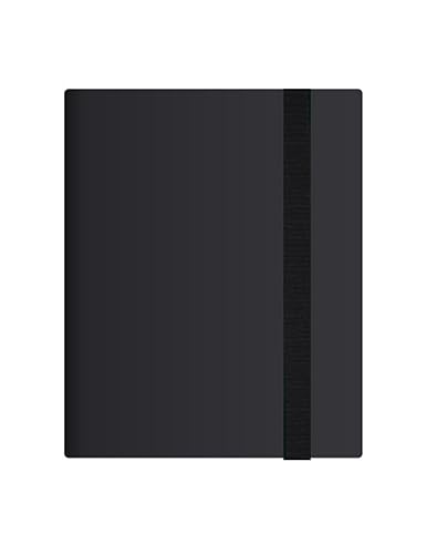 ファイル PP套 ポータブルファスナーカードコレクション (4つのポケットファイルに160枚のカードを収納可能) (黒です, 9ポケット360枚収納)