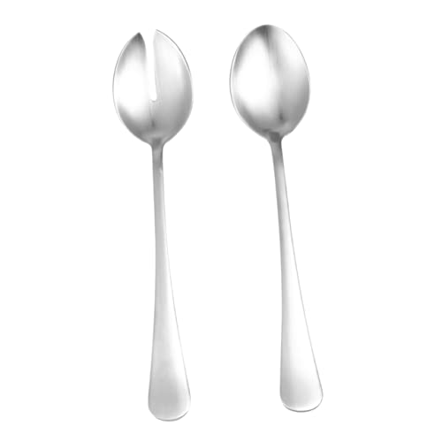 NAMOARLY 2pcs Silver Stainless Steel Tableware Flatware for Western Dish Western Dish Fork Spoon Stainless Steel Stainless Steel Flatware