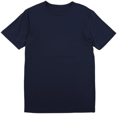 （11:30時点） [Airin] モダン 男の着るだけエチケットインナー メンズ 半袖インナー クルーネック 接触冷感 前身頃二重仕様 (Mサイズ/Lサイズ/LLサイズ) (ホワイト/ブラック/ネイビー) 572 ネイビー