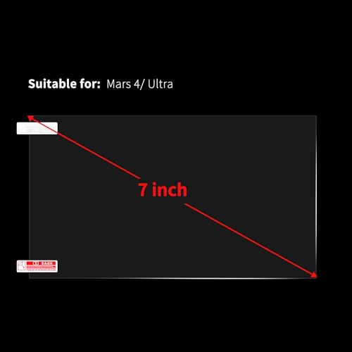 Shion.Kwoo Protetor de tela de impressora LCD 3D atualizado com 6 peças para Marte 4, tamanho: 7 pol