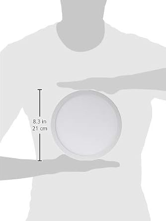 JANDEI - Pack of 2 LED Downlights 18W Round Surface White Light (Equivalent to 140W), Aluminum, Matte White Ring (Neutral White 4200K) Perfect for Kitchens, Living Rooms, bathrooms, Offices, Offices. [Energy Class F]