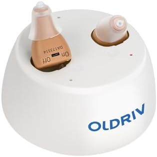 Hearing Aids for Seniors, Completely-in-Canal (CIC) Hearing Aids for Adults Rechargeable OTC Digital Hearing Aids with Noise Cancelling, Beige 1 Pairs