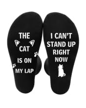 Funny Socks,Novelty Socks for Men Women, I'M NOT SLEEPING I'M JUST GLOSING MY EYES Socks,Christmas Birthday Gifts
