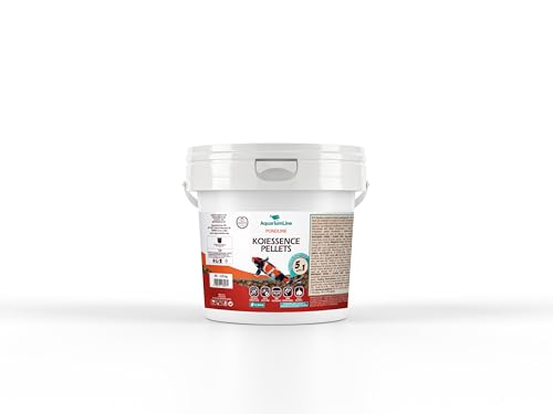 AquariumLine Koiessence Pellets - Alimento base en pellets de 4,5 mm para carpas koi y peces de estanque (5L/2,25KG)
