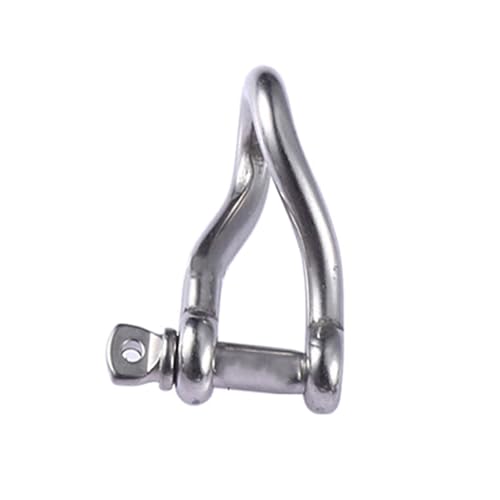 HUANGTNG Stainless Steel Screw Pin Twisted Shackle Heavy Duty Shackles Marine Riggings Accessories for Connecting Chain and Rope