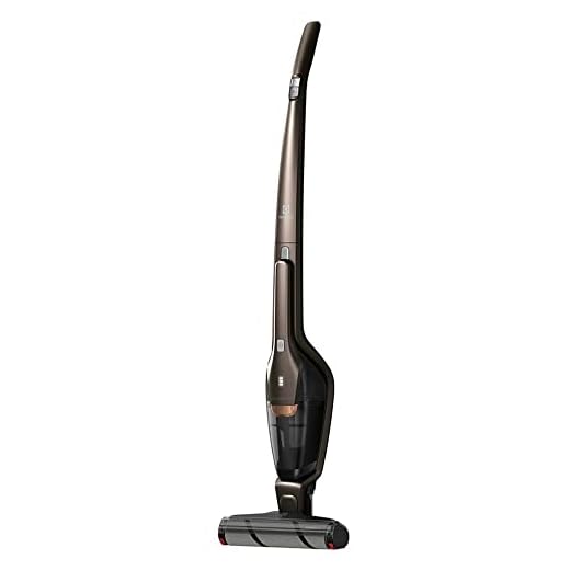 Aspirador de Pó vertical bateria ergorapido 2 em 1 Electrolux 45 min bocal cantos frestas base recarregamento pedal limpa aspira escova capacidade 460Ml ERG27 Bivolt Bronze