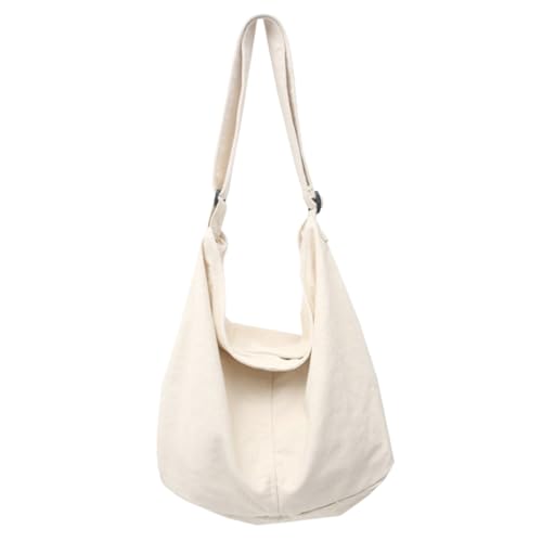 Paquet à bandoulière en toile blanc SOIMISS grand format pour femmes chic