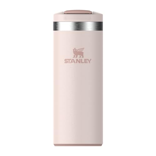 Image of STANLEY 1913 Transit Flip Top Mug 0.35L - Rose Quartz | Keeps 4 Hours Hot - 6 Hours Cold - Leakproof - Dishwasher Safe - Car Cup Holder Compatible