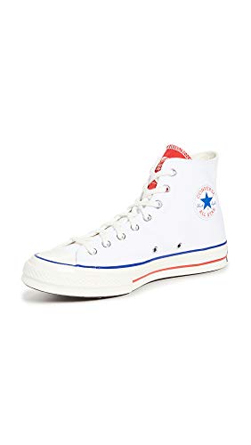 Image of Converse Men's Chuck 70 Twisted Tongue High Top Sneakers, White /University Red /Egret, 8.5 Medium US