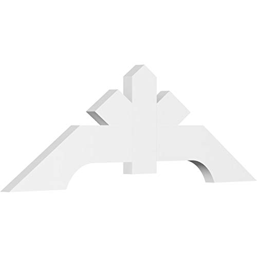 Ekena Millwork GBP060X20X0206VAN00 Vanguard Architectural Grade PVC Gable Brackets 60"W x 20"H x 2"D x 6"F, 8/12 Pitch