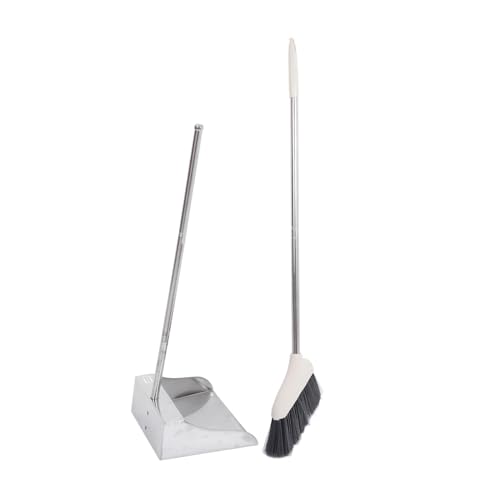 Didiseaon Indoor Broom and Dustpan Set 1 Set Standing Broom Long Handle Dustpan for Home Office Cleaning