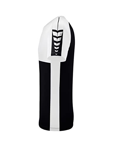 Erima Men's Six Wings Functional T-Shirt, Black, 3XL, Black/White - Image 3