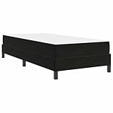 vidaXL Letto a Molle con Materasso Nero 80 x 210 cm Tessuto, Letto a Box Rettangolare, Design Moderno, Materasso Comfort, Struttura Robusta, Perfetto per la Tua Camera