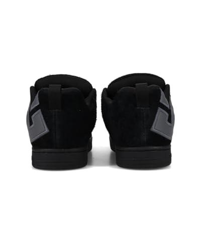 DC Men's Court Graffik SE Skate Sneaker Shoe, Black/Black/Grey, 153