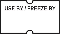 White with Black "Use by/Freeze by" Labels to fit Motex® MX5500 Price Guns 16 Pack (Free Ink roll Included)