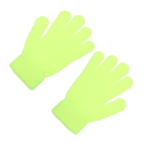 Healeved 4 Pair Men Women Hiking Knitted Gloves Fluorescent Warm Winter Gloves Thermal Riding Accessory