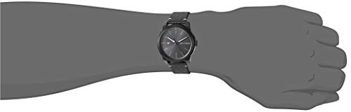 Tommy Hilfiger Men's Quartz Plastic And Leather Strap Casual Watch, Color: Black (Model: 1791384) #TOP1
