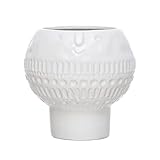 Bloomingville Stoneware Footed Planter with Face, Reactive Glaze